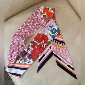 Burberry Crazy Deals Silk TB Monogram and Floral Scarf